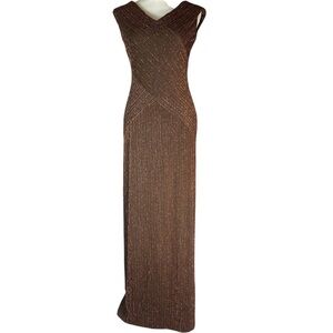 Alex Evenings Formal Gown Brown/Rust‎ Elegant *H0138